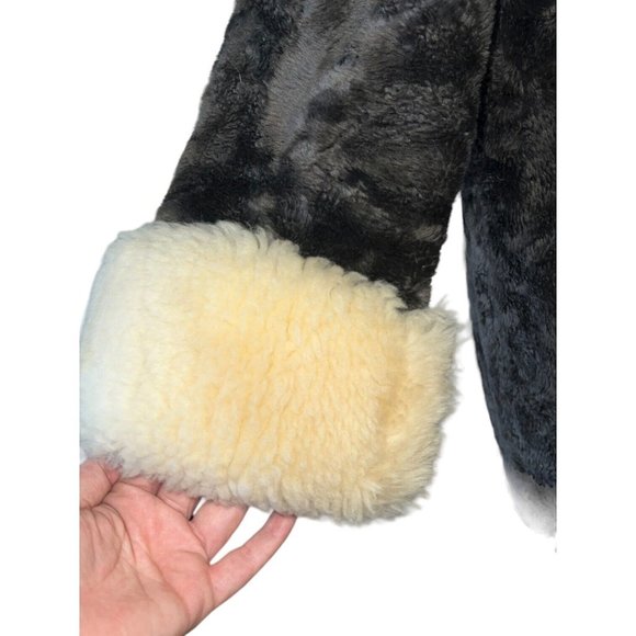 Vintage 60s/70s Mod Brown Fur Sears Fashions Lined Button Front Coat Size Medium - Picture 3 of 10